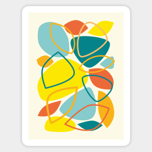 Colorful Mid Century Modern Abstract 23 Sticker